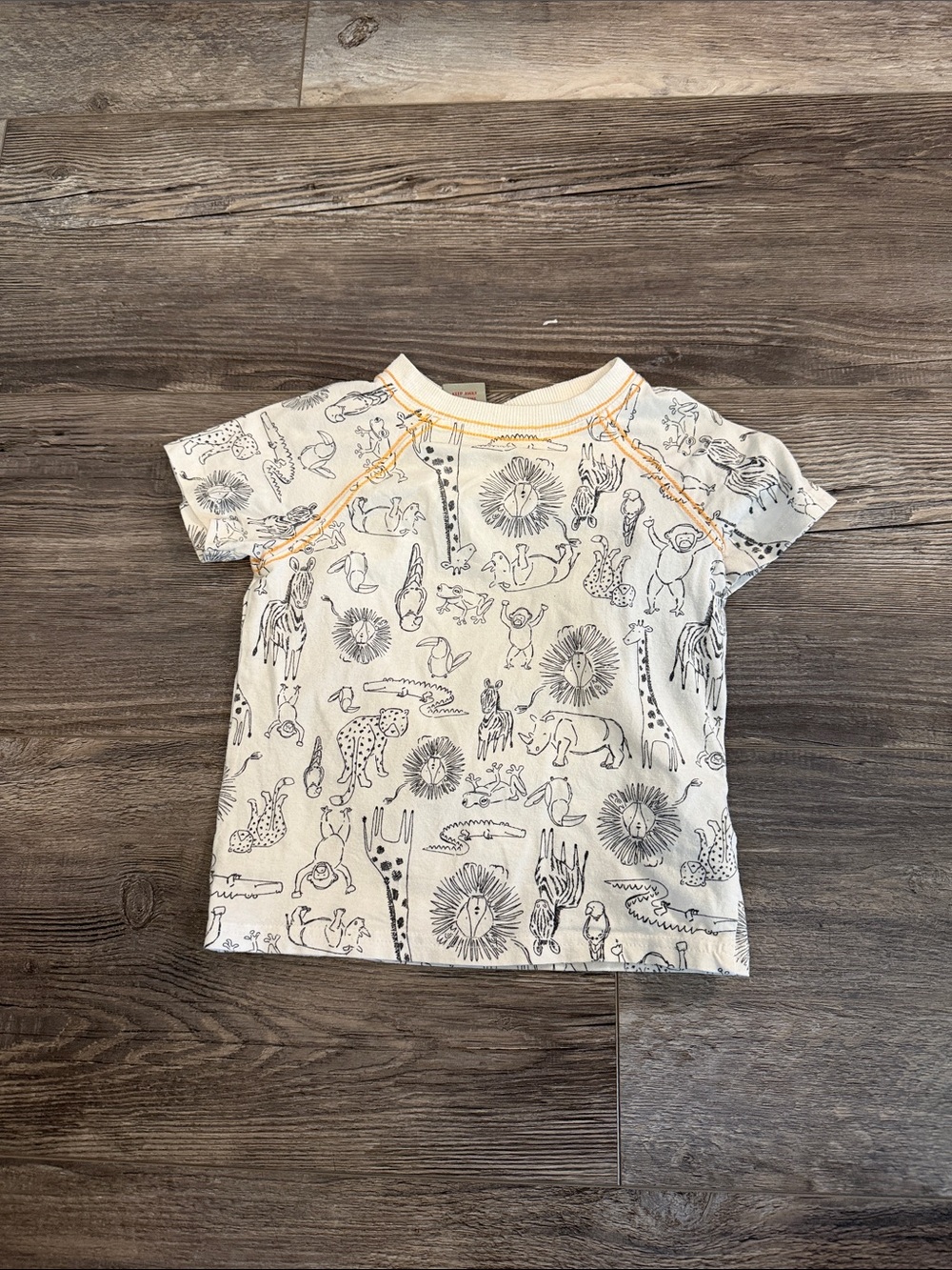 Jarvis Archer Kids Cream Animal Print Short Sleeve Shirt